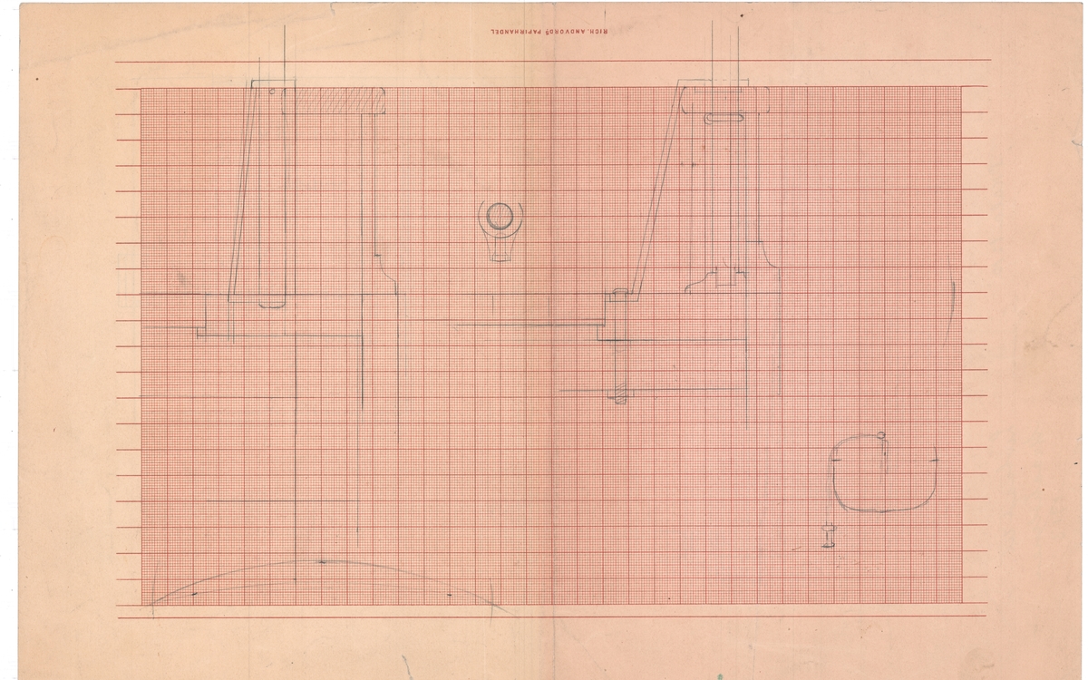 Snitt/Detaljer Livbåt til Stråholmen (Båt nr.  III 174)  (Tegning på begge sider)