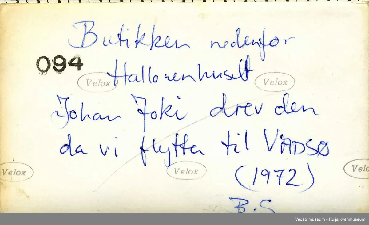 Jokibutikken ved Hvistendahlsgt. Ca 1940- 1950-tallet.