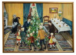 Dans kring granen [Oljemålning]