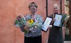 Systrarna Barbro Gustavsson och Birgitta Hellström får Raoul Wallenberg Academys Kuragepris, som delades ut på Jönköpings läns museum 5 augusti 2018.