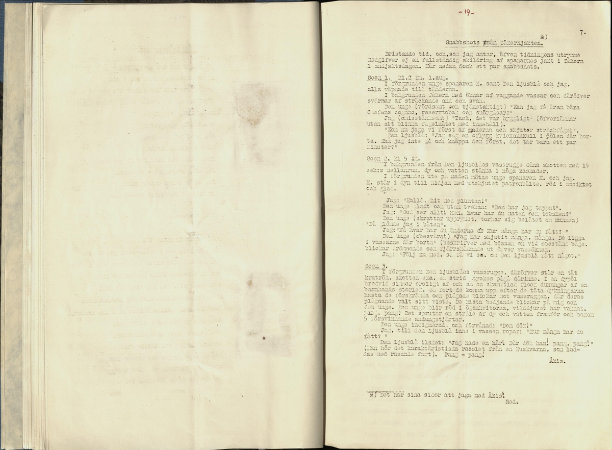 Inbunden samlingsvolym för tidskriften Flygfisken: organ för Sveriges militärflygare, 1917-1919.

Innehåll: artiklar med minnen, händelser och episoder inom den svenska militära pionjärflygningen samt fakta och råd till militära flygare. Illustrationer i form av ritningar och foton.

Sidor framställda genom stencilering med inklistrade fotografier.


Ingående nummer:

1 - augusti 1917 (sida 1-11)
2 - september 1917 (sida 12-21)
3 - oktober 1917 (sida 22-31)
4 - november 1917 (sida 32-42)
5 - december 1917 (sida 43-53)
6 - januari 1918 (sida 54-64)
7 - februari 1918 (sida 65-77)
8 - mars 1918 (sida 78-88)
9 - april 1918 (sida 89-101)
10 - maj 1918 (sida 102-111)
11 - juni 1918 (sida 112-126)
12 - juli 1918 (sida 127-137)
13 - augusti 1918 (sida 138-148)
14 - september 1918 (sida 149-157)
15 - oktober 1918 (sida 158-168)
16 - november 1918 (sida 169-180)
17 - december 1918 (sida 181-190)
18 - januari 1919 (sida 191-202)
19 - februari 1919 (sida 203-214)
20 - mars 1919 (sida 215-226)
21 - april 1919 (sida 227-240)
22 - maj 1919 (sida 241-251)
23 - juni 1919 (sida 252-263)
24 - juli 1919 (sida 264-274)
25 - september 1919 (sida 275-286)
26 - oktober 1919 (sida 287-298)
27 - december 1919 (sida 299-309)