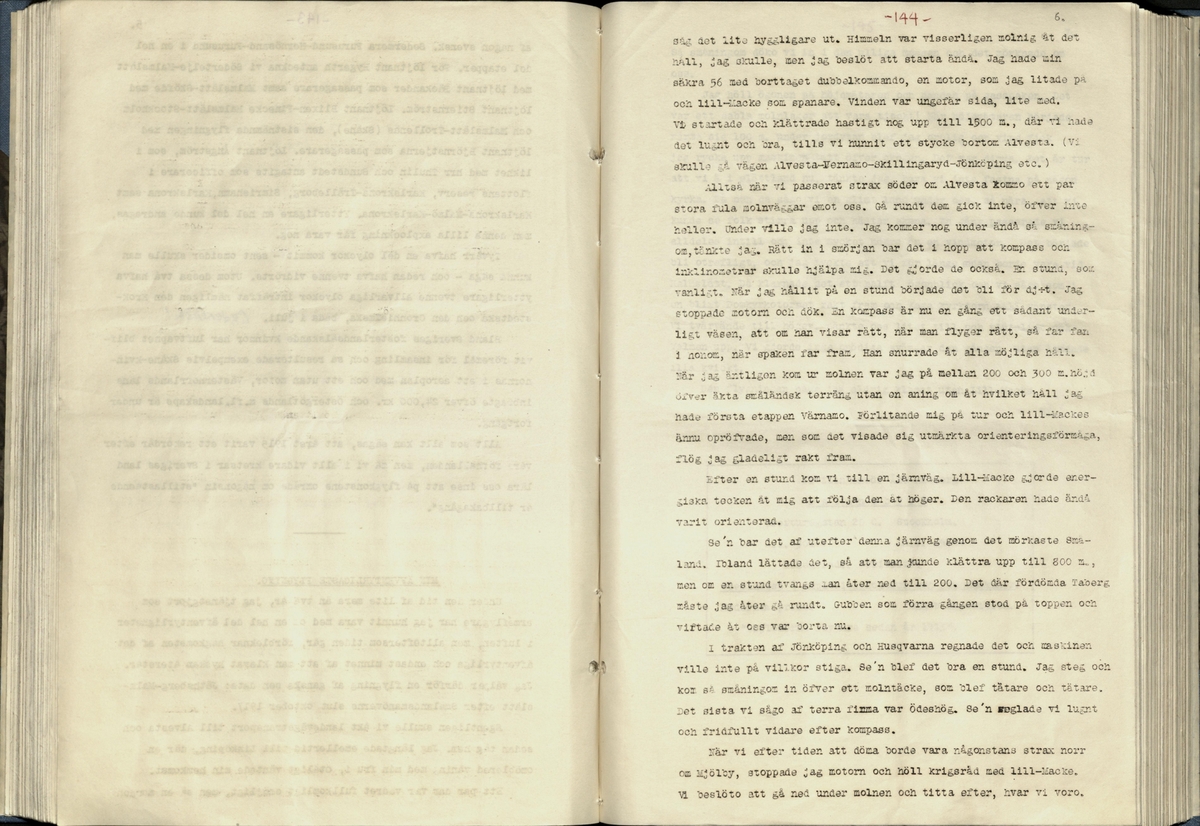Inbunden samlingsvolym för tidskriften Flygfisken: organ för Sveriges militärflygare, 1917-1919.

Innehåll: artiklar med minnen, händelser och episoder inom den svenska militära pionjärflygningen samt fakta och råd till militära flygare. Illustrationer i form av ritningar och foton.

Sidor framställda genom stencilering med inklistrade fotografier.


Ingående nummer:

1 - augusti 1917 (sida 1-11)
2 - september 1917 (sida 12-21)
3 - oktober 1917 (sida 22-31)
4 - november 1917 (sida 32-42)
5 - december 1917 (sida 43-53)
6 - januari 1918 (sida 54-64)
7 - februari 1918 (sida 65-77)
8 - mars 1918 (sida 78-88)
9 - april 1918 (sida 89-101)
10 - maj 1918 (sida 102-111)
11 - juni 1918 (sida 112-126)
12 - juli 1918 (sida 127-137)
13 - augusti 1918 (sida 138-148)
14 - september 1918 (sida 149-157)
15 - oktober 1918 (sida 158-168)
16 - november 1918 (sida 169-180)
17 - december 1918 (sida 181-190)
18 - januari 1919 (sida 191-202)
19 - februari 1919 (sida 203-214)
20 - mars 1919 (sida 215-226)
21 - april 1919 (sida 227-240)
22 - maj 1919 (sida 241-251)
23 - juni 1919 (sida 252-263)
24 - juli 1919 (sida 264-274)
25 - september 1919 (sida 275-286)
26 - oktober 1919 (sida 287-298)
27 - december 1919 (sida 299-309)