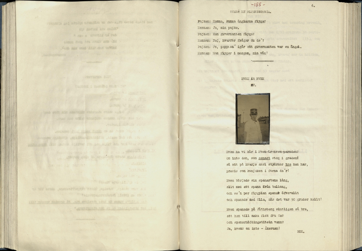 Inbunden samlingsvolym för tidskriften Flygfisken: organ för Sveriges militärflygare, 1917-1919.

Innehåll: artiklar med minnen, händelser och episoder inom den svenska militära pionjärflygningen samt fakta och råd till militära flygare. Illustrationer i form av ritningar och foton.

Sidor framställda genom stencilering med inklistrade fotografier.


Ingående nummer:

1 - augusti 1917 (sida 1-11)
2 - september 1917 (sida 12-21)
3 - oktober 1917 (sida 22-31)
4 - november 1917 (sida 32-42)
5 - december 1917 (sida 43-53)
6 - januari 1918 (sida 54-64)
7 - februari 1918 (sida 65-77)
8 - mars 1918 (sida 78-88)
9 - april 1918 (sida 89-101)
10 - maj 1918 (sida 102-111)
11 - juni 1918 (sida 112-126)
12 - juli 1918 (sida 127-137)
13 - augusti 1918 (sida 138-148)
14 - september 1918 (sida 149-157)
15 - oktober 1918 (sida 158-168)
16 - november 1918 (sida 169-180)
17 - december 1918 (sida 181-190)
18 - januari 1919 (sida 191-202)
19 - februari 1919 (sida 203-214)
20 - mars 1919 (sida 215-226)
21 - april 1919 (sida 227-240)
22 - maj 1919 (sida 241-251)
23 - juni 1919 (sida 252-263)
24 - juli 1919 (sida 264-274)
25 - september 1919 (sida 275-286)
26 - oktober 1919 (sida 287-298)
27 - december 1919 (sida 299-309)