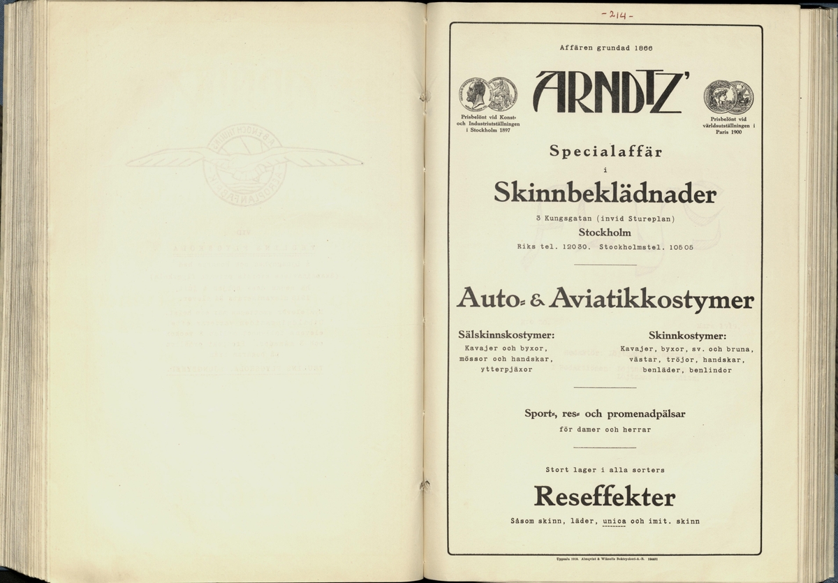 Inbunden samlingsvolym för tidskriften Flygfisken: organ för Sveriges militärflygare, 1917-1919.

Innehåll: artiklar med minnen, händelser och episoder inom den svenska militära pionjärflygningen samt fakta och råd till militära flygare. Illustrationer i form av ritningar och foton.

Sidor framställda genom stencilering med inklistrade fotografier.


Ingående nummer:

1 - augusti 1917 (sida 1-11)
2 - september 1917 (sida 12-21)
3 - oktober 1917 (sida 22-31)
4 - november 1917 (sida 32-42)
5 - december 1917 (sida 43-53)
6 - januari 1918 (sida 54-64)
7 - februari 1918 (sida 65-77)
8 - mars 1918 (sida 78-88)
9 - april 1918 (sida 89-101)
10 - maj 1918 (sida 102-111)
11 - juni 1918 (sida 112-126)
12 - juli 1918 (sida 127-137)
13 - augusti 1918 (sida 138-148)
14 - september 1918 (sida 149-157)
15 - oktober 1918 (sida 158-168)
16 - november 1918 (sida 169-180)
17 - december 1918 (sida 181-190)
18 - januari 1919 (sida 191-202)
19 - februari 1919 (sida 203-214)
20 - mars 1919 (sida 215-226)
21 - april 1919 (sida 227-240)
22 - maj 1919 (sida 241-251)
23 - juni 1919 (sida 252-263)
24 - juli 1919 (sida 264-274)
25 - september 1919 (sida 275-286)
26 - oktober 1919 (sida 287-298)
27 - december 1919 (sida 299-309)