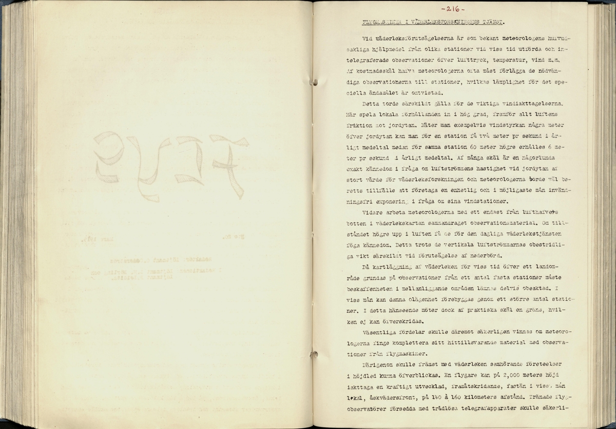 Inbunden samlingsvolym för tidskriften Flygfisken: organ för Sveriges militärflygare, 1917-1919.

Innehåll: artiklar med minnen, händelser och episoder inom den svenska militära pionjärflygningen samt fakta och råd till militära flygare. Illustrationer i form av ritningar och foton.

Sidor framställda genom stencilering med inklistrade fotografier.


Ingående nummer:

1 - augusti 1917 (sida 1-11)
2 - september 1917 (sida 12-21)
3 - oktober 1917 (sida 22-31)
4 - november 1917 (sida 32-42)
5 - december 1917 (sida 43-53)
6 - januari 1918 (sida 54-64)
7 - februari 1918 (sida 65-77)
8 - mars 1918 (sida 78-88)
9 - april 1918 (sida 89-101)
10 - maj 1918 (sida 102-111)
11 - juni 1918 (sida 112-126)
12 - juli 1918 (sida 127-137)
13 - augusti 1918 (sida 138-148)
14 - september 1918 (sida 149-157)
15 - oktober 1918 (sida 158-168)
16 - november 1918 (sida 169-180)
17 - december 1918 (sida 181-190)
18 - januari 1919 (sida 191-202)
19 - februari 1919 (sida 203-214)
20 - mars 1919 (sida 215-226)
21 - april 1919 (sida 227-240)
22 - maj 1919 (sida 241-251)
23 - juni 1919 (sida 252-263)
24 - juli 1919 (sida 264-274)
25 - september 1919 (sida 275-286)
26 - oktober 1919 (sida 287-298)
27 - december 1919 (sida 299-309)
