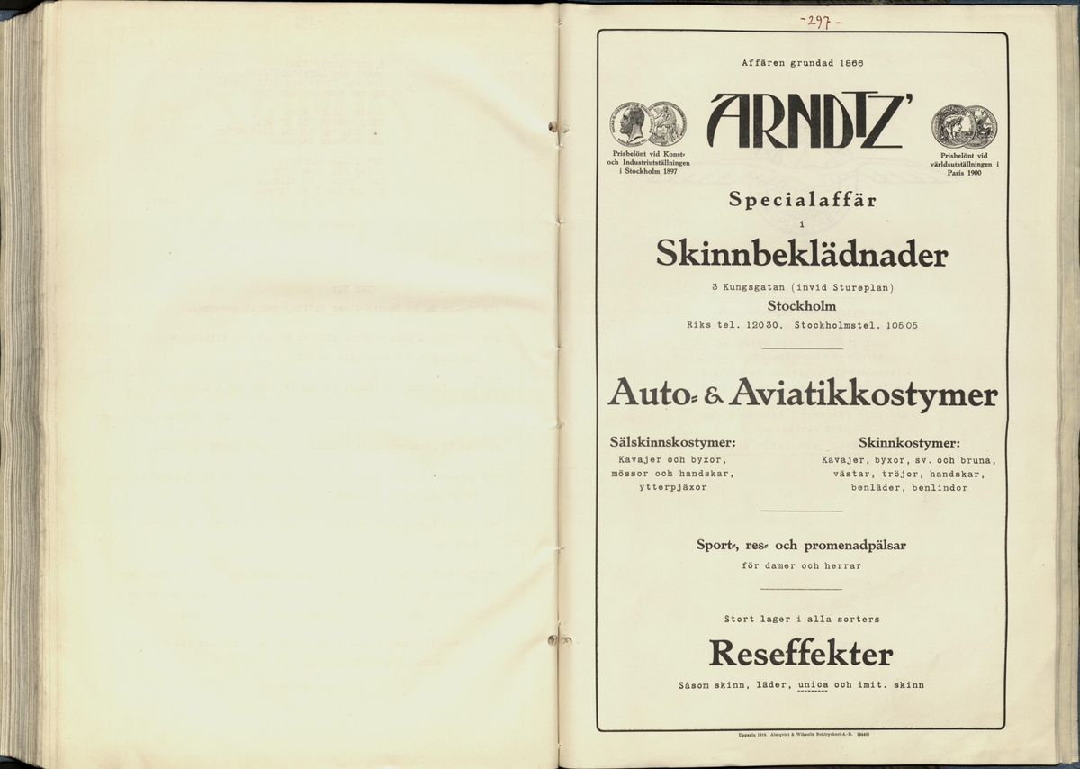 Inbunden samlingsvolym för tidskriften Flygfisken: organ för Sveriges militärflygare, 1917-1919.

Innehåll: artiklar med minnen, händelser och episoder inom den svenska militära pionjärflygningen samt fakta och råd till militära flygare. Illustrationer i form av ritningar och foton.

Sidor framställda genom stencilering med inklistrade fotografier.


Ingående nummer:

1 - augusti 1917 (sida 1-11)
2 - september 1917 (sida 12-21)
3 - oktober 1917 (sida 22-31)
4 - november 1917 (sida 32-42)
5 - december 1917 (sida 43-53)
6 - januari 1918 (sida 54-64)
7 - februari 1918 (sida 65-77)
8 - mars 1918 (sida 78-88)
9 - april 1918 (sida 89-101)
10 - maj 1918 (sida 102-111)
11 - juni 1918 (sida 112-126)
12 - juli 1918 (sida 127-137)
13 - augusti 1918 (sida 138-148)
14 - september 1918 (sida 149-157)
15 - oktober 1918 (sida 158-168)
16 - november 1918 (sida 169-180)
17 - december 1918 (sida 181-190)
18 - januari 1919 (sida 191-202)
19 - februari 1919 (sida 203-214)
20 - mars 1919 (sida 215-226)
21 - april 1919 (sida 227-240)
22 - maj 1919 (sida 241-251)
23 - juni 1919 (sida 252-263)
24 - juli 1919 (sida 264-274)
25 - september 1919 (sida 275-286)
26 - oktober 1919 (sida 287-298)
27 - december 1919 (sida 299-309)