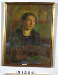 Porträttstudie i aftonsol [Målning]