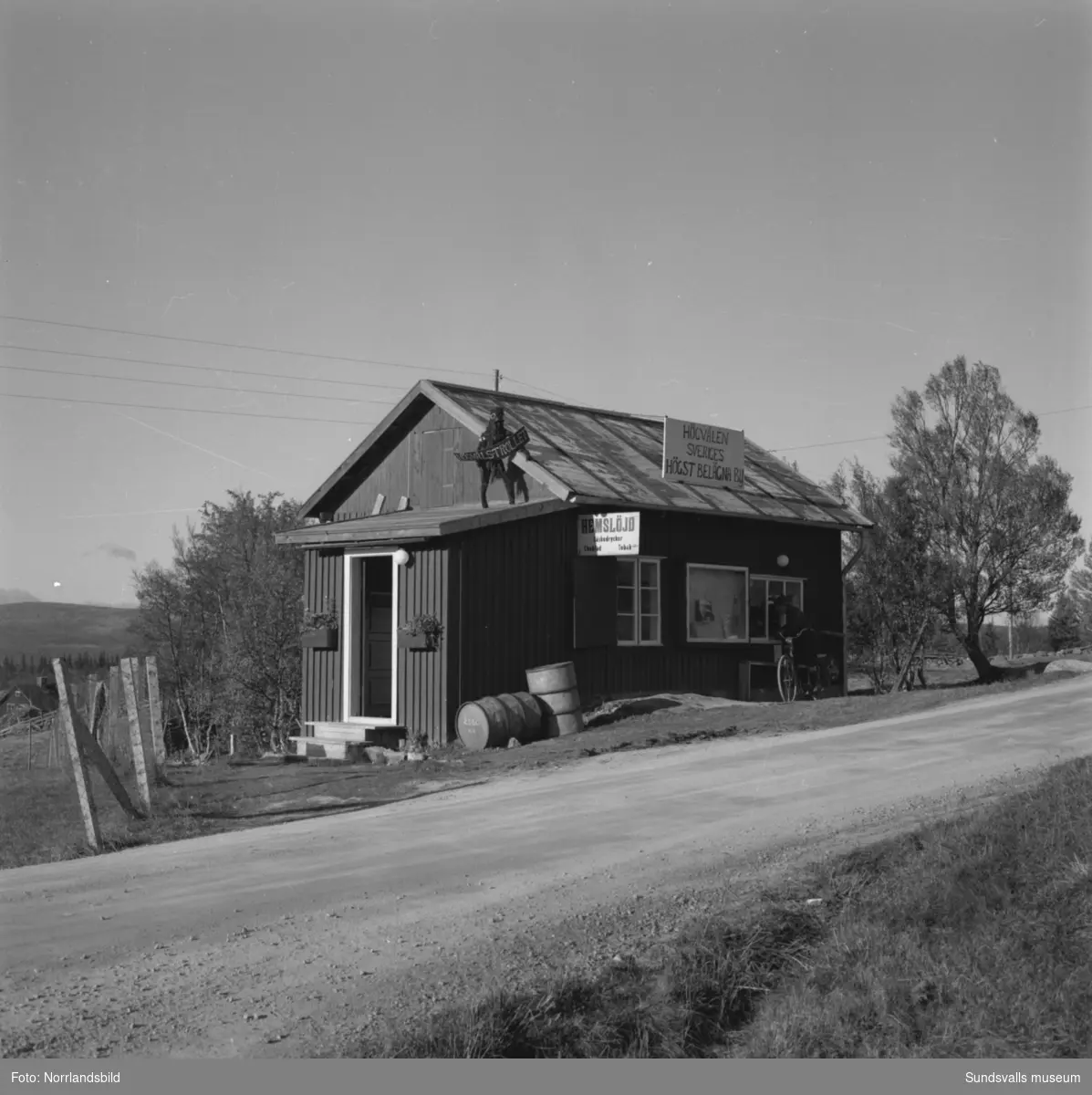 Reportagebilder för Dagens Nyheter om den så kallade skolstrejken i Högvålen. En grupp sjundeklassare i Högvålen, Härjedalen, fick under en tid skolskjuts av polisman Härje Bäckström för att ta sig till skolan i Funäsdalen. Fyra av barnen på bilderna är Elin Dahl, Birgit Halvarsson, Einar Höglund och John Olof Halvarsson.