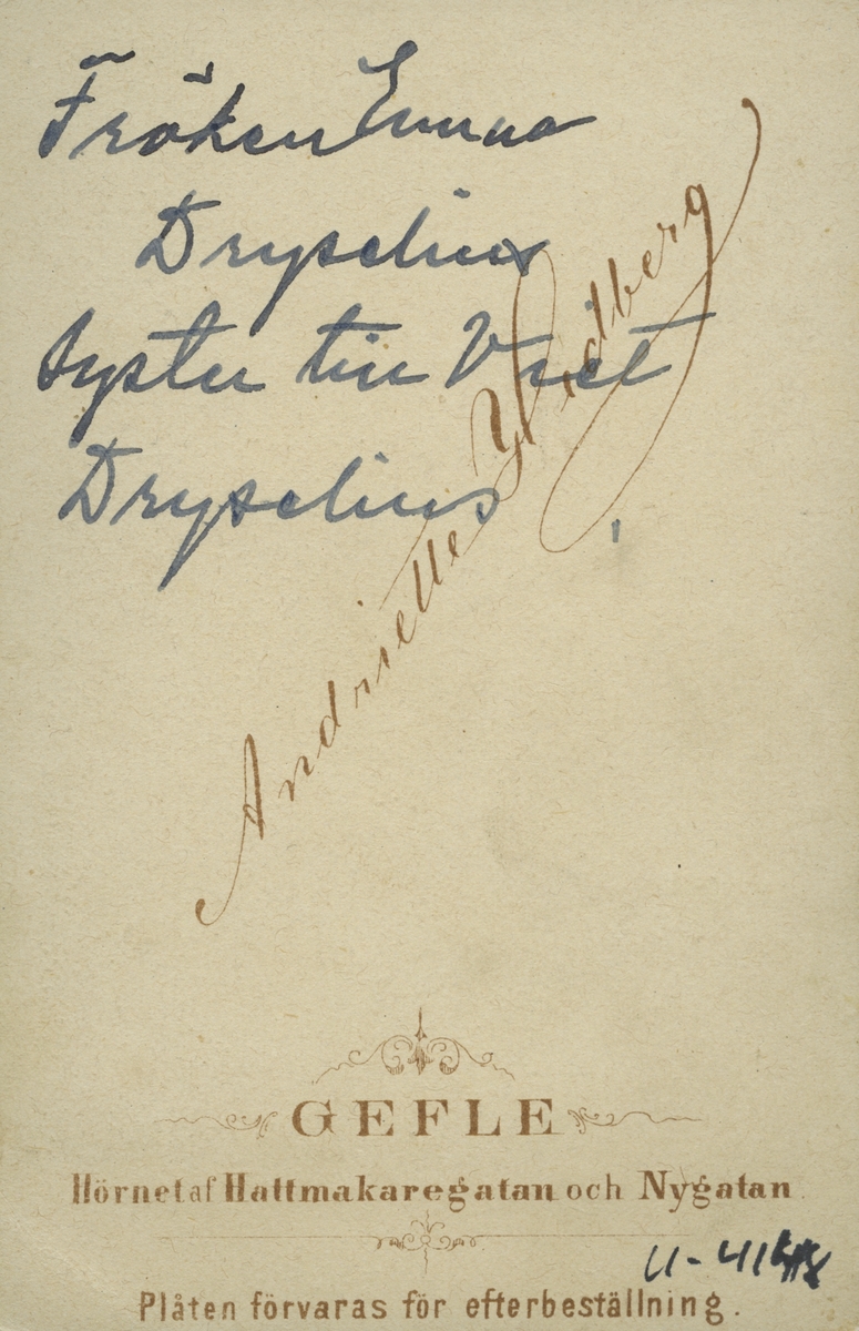 Syster till Viktor Dryselius.