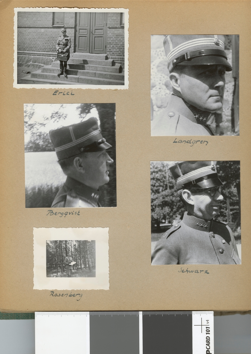Text i fotoalbum: "1936 juni. Intendentur-fältövningen i Röstånga.  Landgren".
