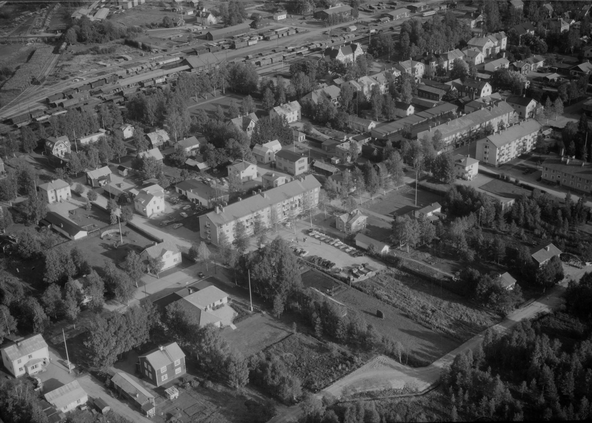 Flygfoto över Vansbro 1960.