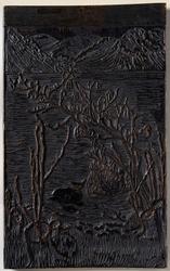 Fugl på sten [Trykkplate]