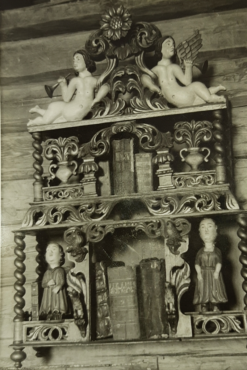 kvinner, engler, duer, løver, bladranker, rosett
