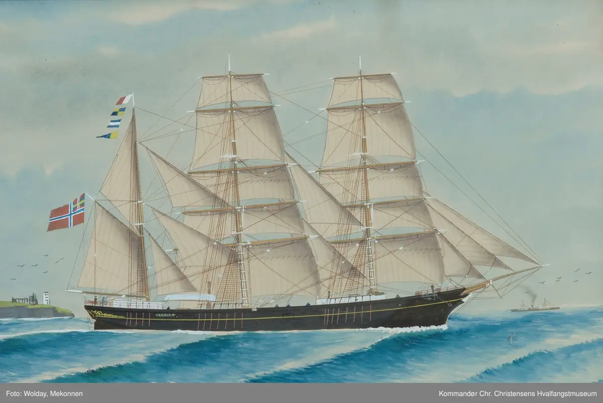 Bark Lydia af Sandefjord, Capt. T. Pedersen