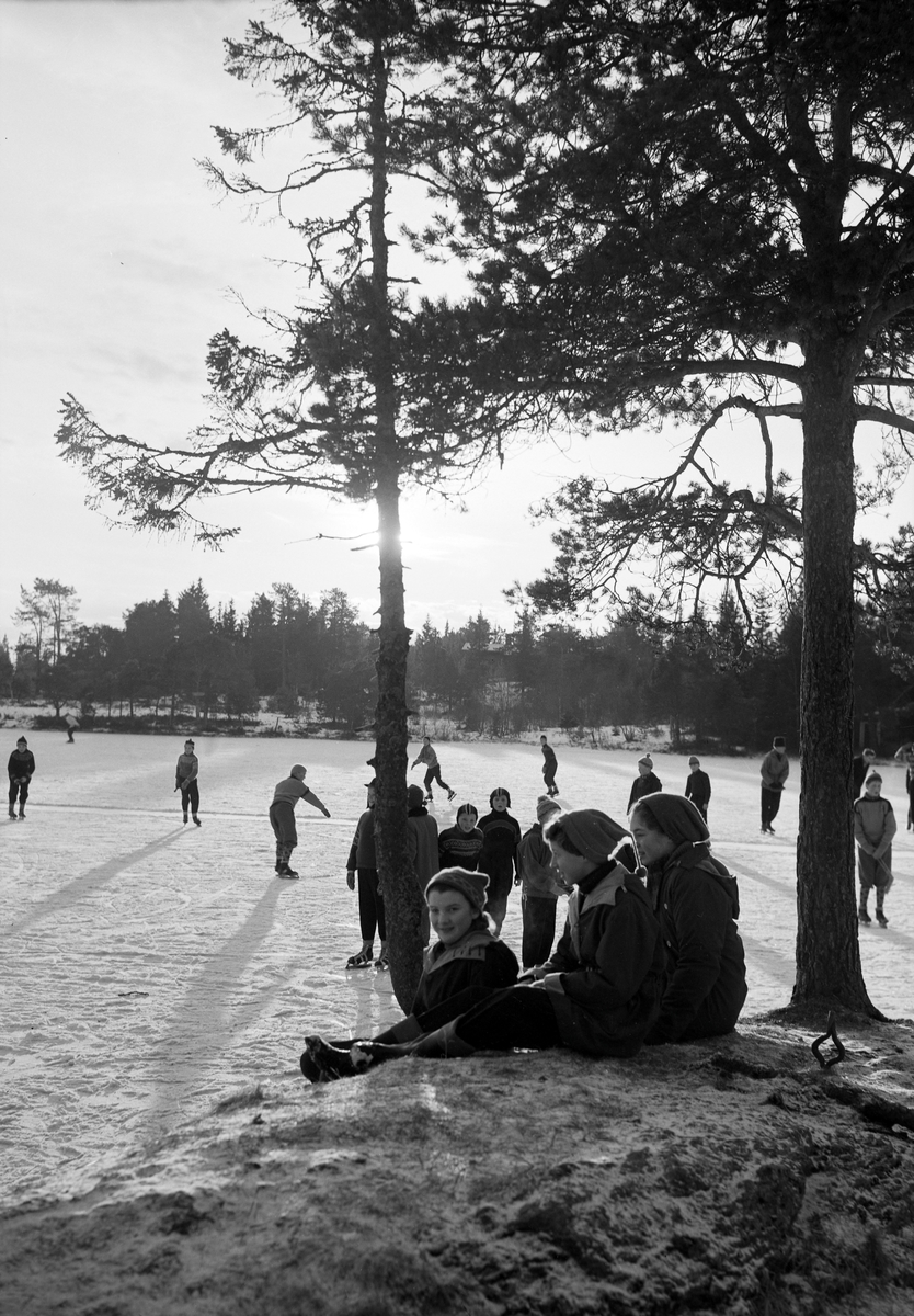 Utfart i Bymarka. Skøyteis på Lianvannet