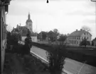 Bergsgatan söderut från nuvarande Braheparken. Bergsgatans östra sida har en rad med Borgmästarsten.