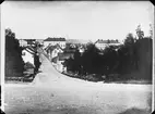 Reprofotografi - Drottninggatan från Carolina Rediviva, Uppsala 1864 - 1886