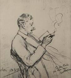 Bibliotekar Karl Fischer [Tegning]