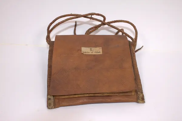 Veske av skinn, ca 1700