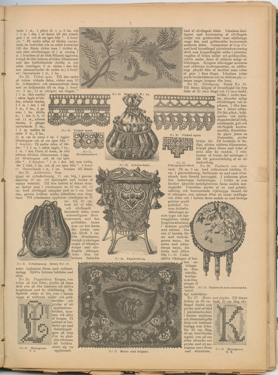 Pärmen ''spräcklig'' i svart, grönt och gult. Från år 1889. Mode-och mönstertidningen fanns i Alma Nordahls Modeaffär, Vänersborg.

X  Iduns Mode- och Mönstertidning utgifen af Fritiof Hellberg.

Se bilaga VM 17 624.
