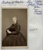 Porträtt av Hilda Risberg, född Noréus år 1843. Dotter till Konsul Thor Melcher Noréus och Hanna Beata Charlotta Kraft. Gift med rådsmannen Paul Fredrik Risberg i Norrköping 1868.