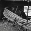 Neg nr 182. Fjärde bordgångens förliga styrbordshalva under inpassning. Foto 13.8 1962.