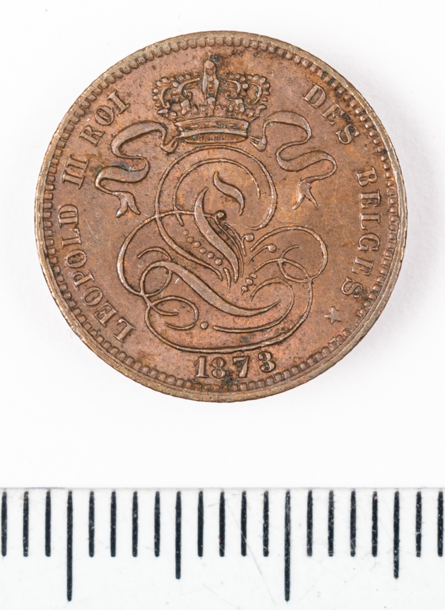 Mynt, Belgien, 1873, 1 Centime.