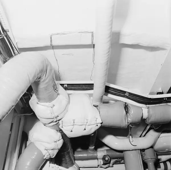 Asbetsarbeten ombord på Minf. Visborg