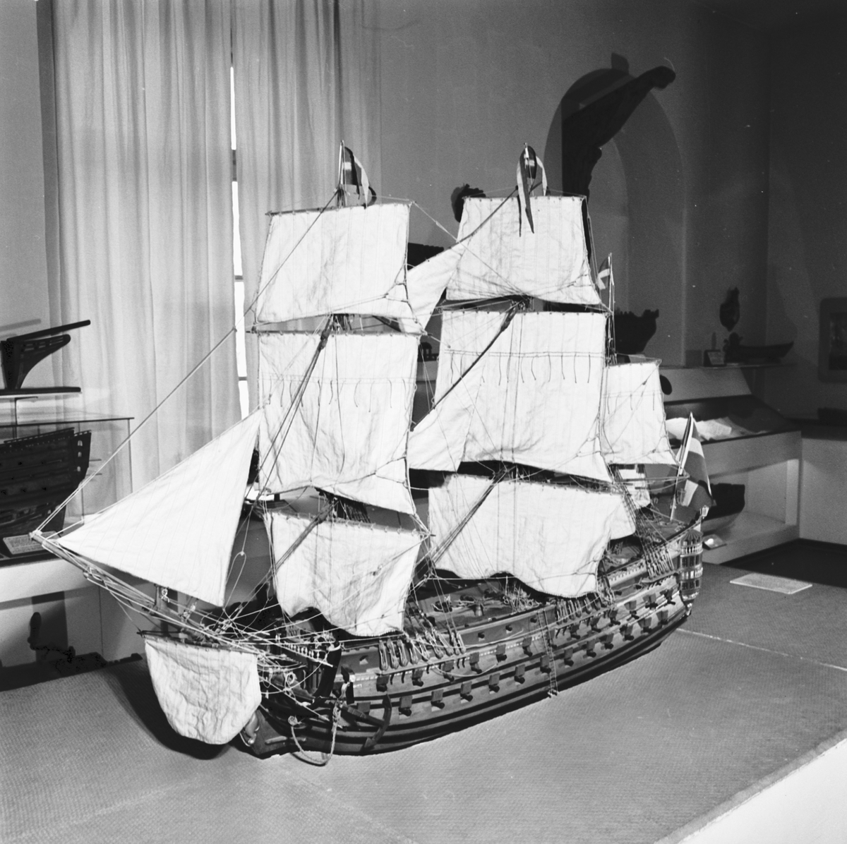 Fartygskepp fotograferat på museét