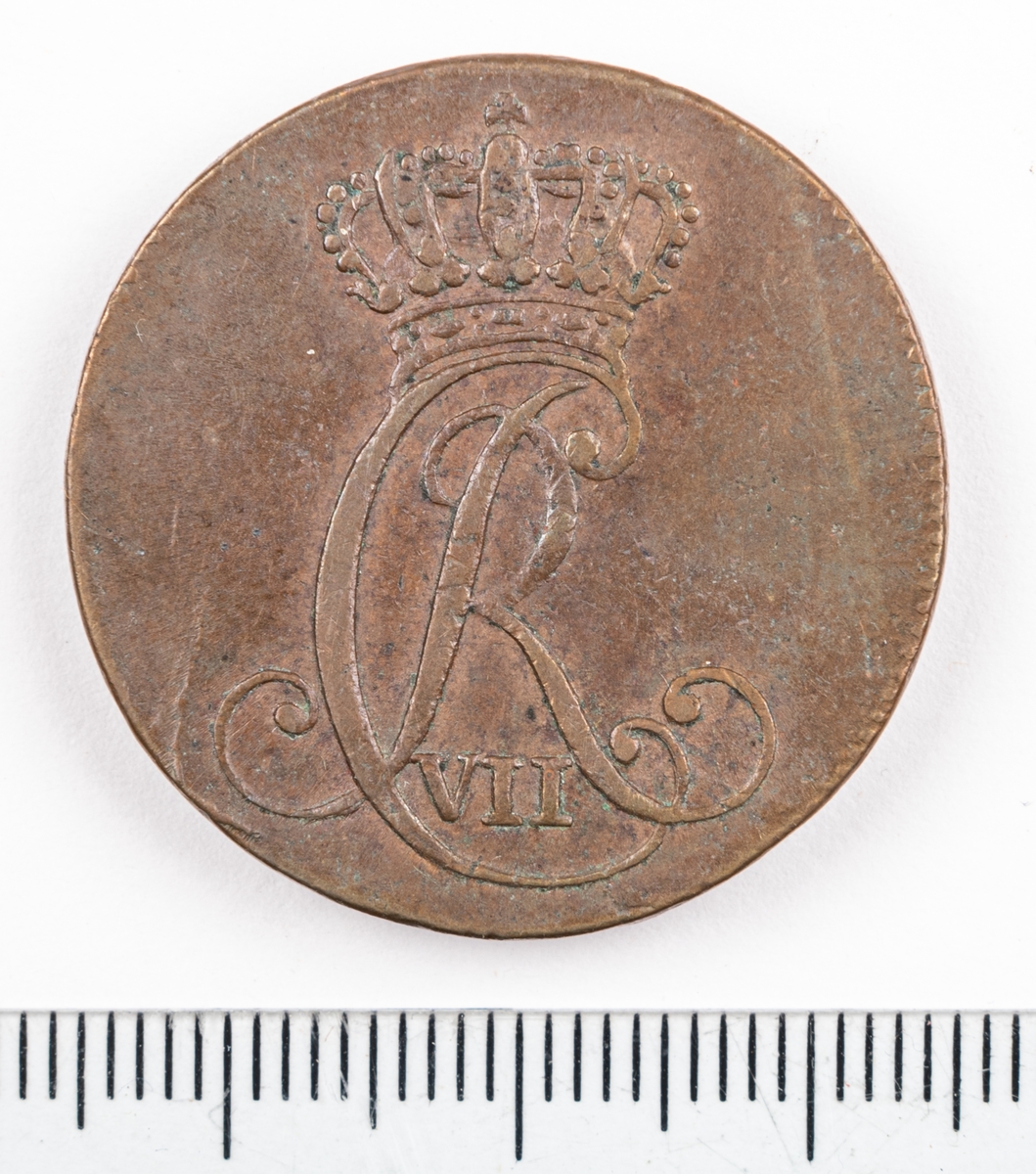 Mynt, Danmark, 1787, 1 Sechsling.