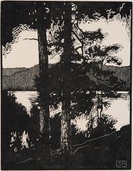 Värmländskt landskap [Träsnitt]