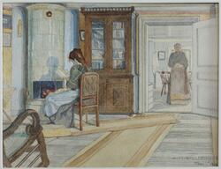 Mitt hem i Persberg [Akvarell]