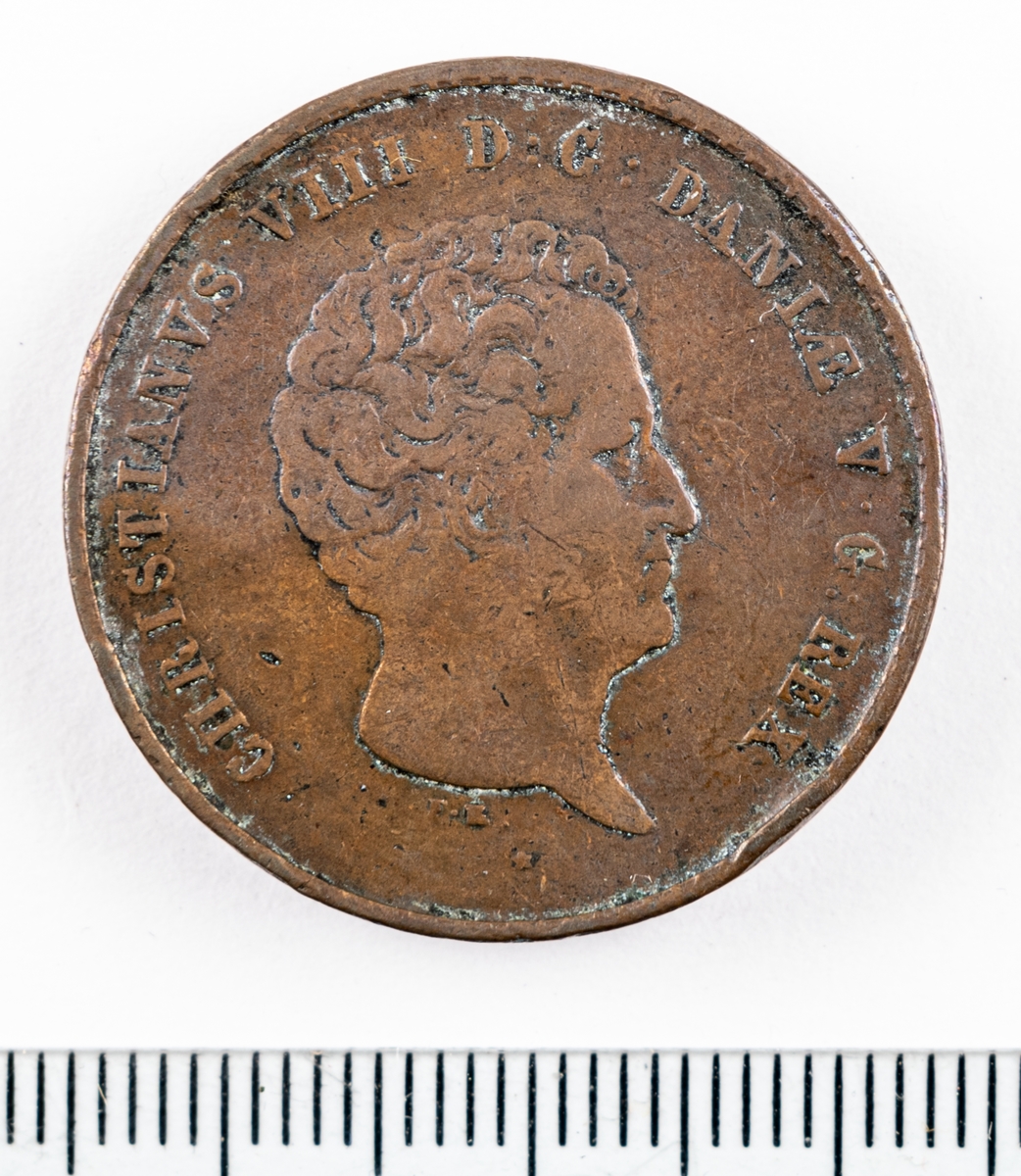 Mynt, Danmark, 1842, 2 RB.Sk.