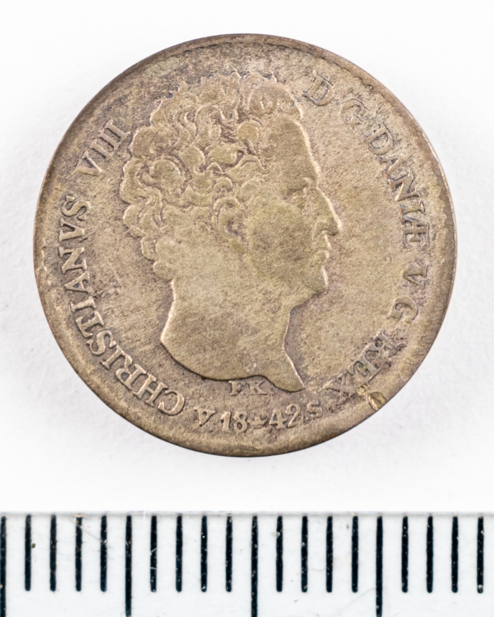 Mynt, Danmark, 1842, 4 RB.Sk.