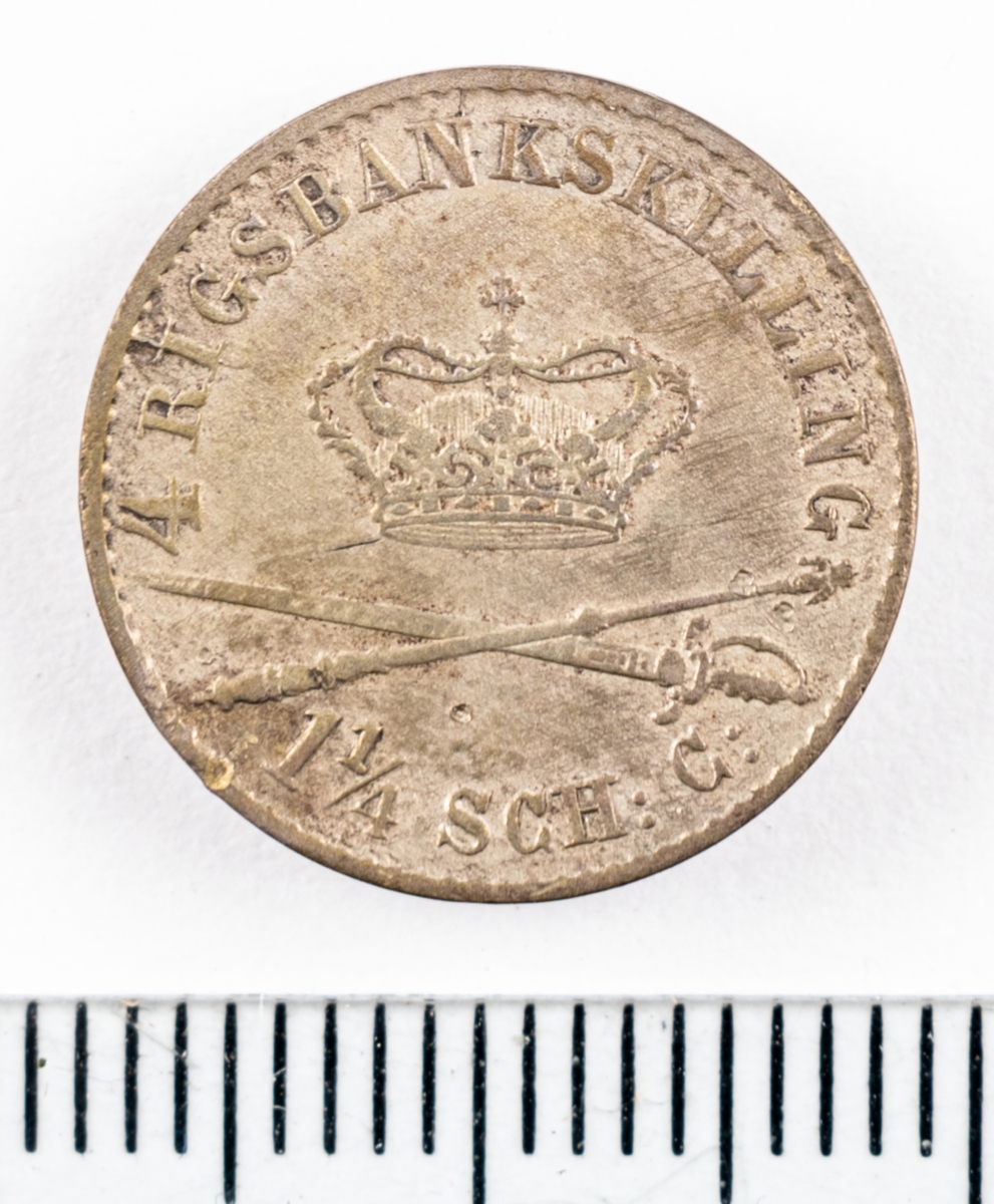 Mynt, Danmark, 1842, 4 RB.Sk.