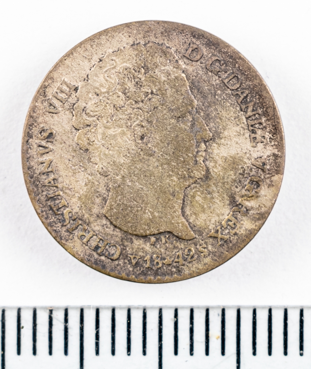 Mynt, Danmark, 1842, 4 RB.Sk.