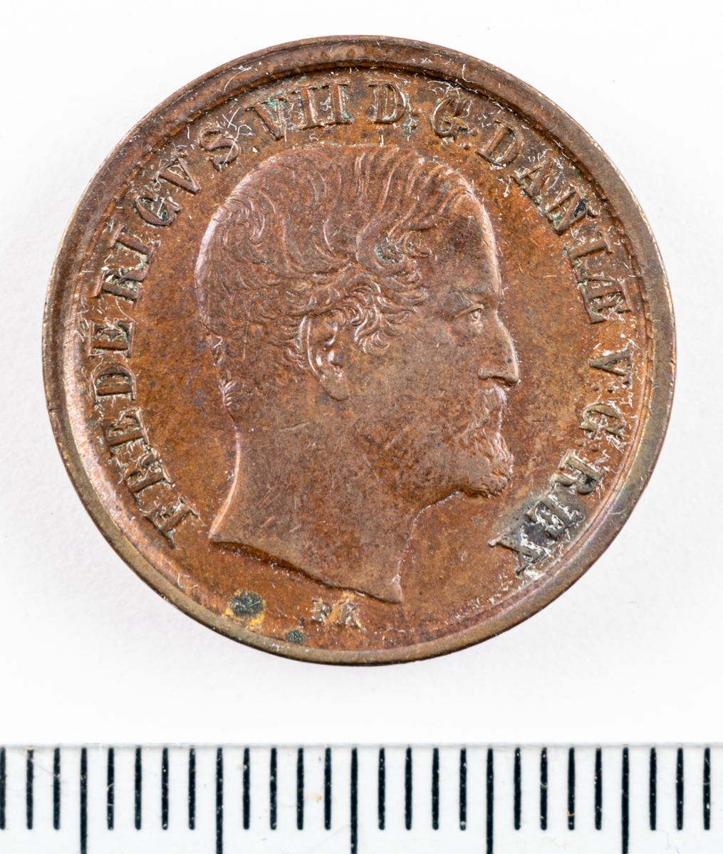 Mynt, Danmark, 1853, 1RB.Sk.