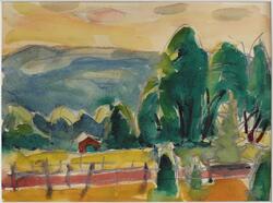 Landskap från Fryksdalen [Akvarell]