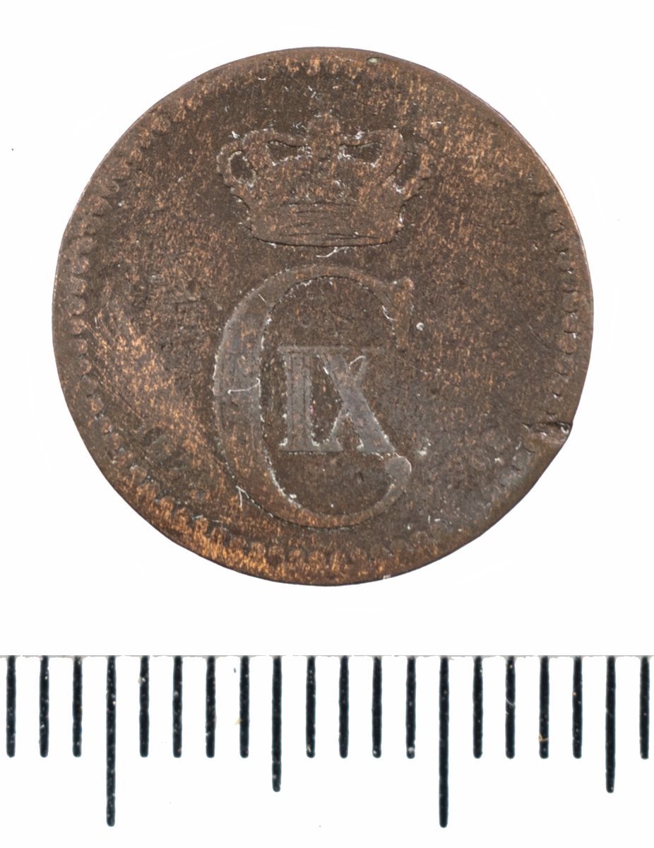 Mynt, Danmark, 1875, 1 Öre.