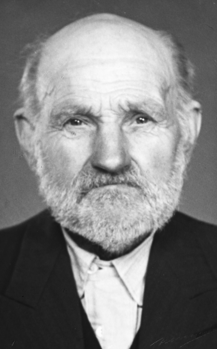 Johannes Birklund. Bodde i Bekkestykket unna Bekken i Vangsåsen. Portrett.
