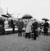 75-årsjubileet. Kung Gustav VI Adolf och kronprins Carl Gustaf besöker Skansen.