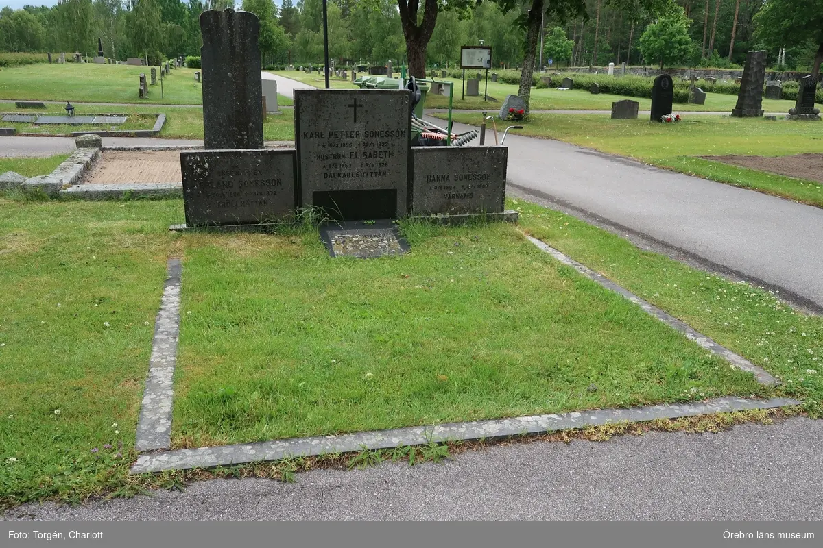 Inventering av kulturhistoriskt värdefulla gravvårdar i samband med upprättade av vård- och underhållsplan för Lindesbergs södra kyrkogård, avseende kulturhistoriska värden.