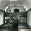 Säterbo sn, Arboga kn, Säterbo kyrka.
Interiör av Säterbo kyrka, mot utgång och orgelläktare, 1946-1947.