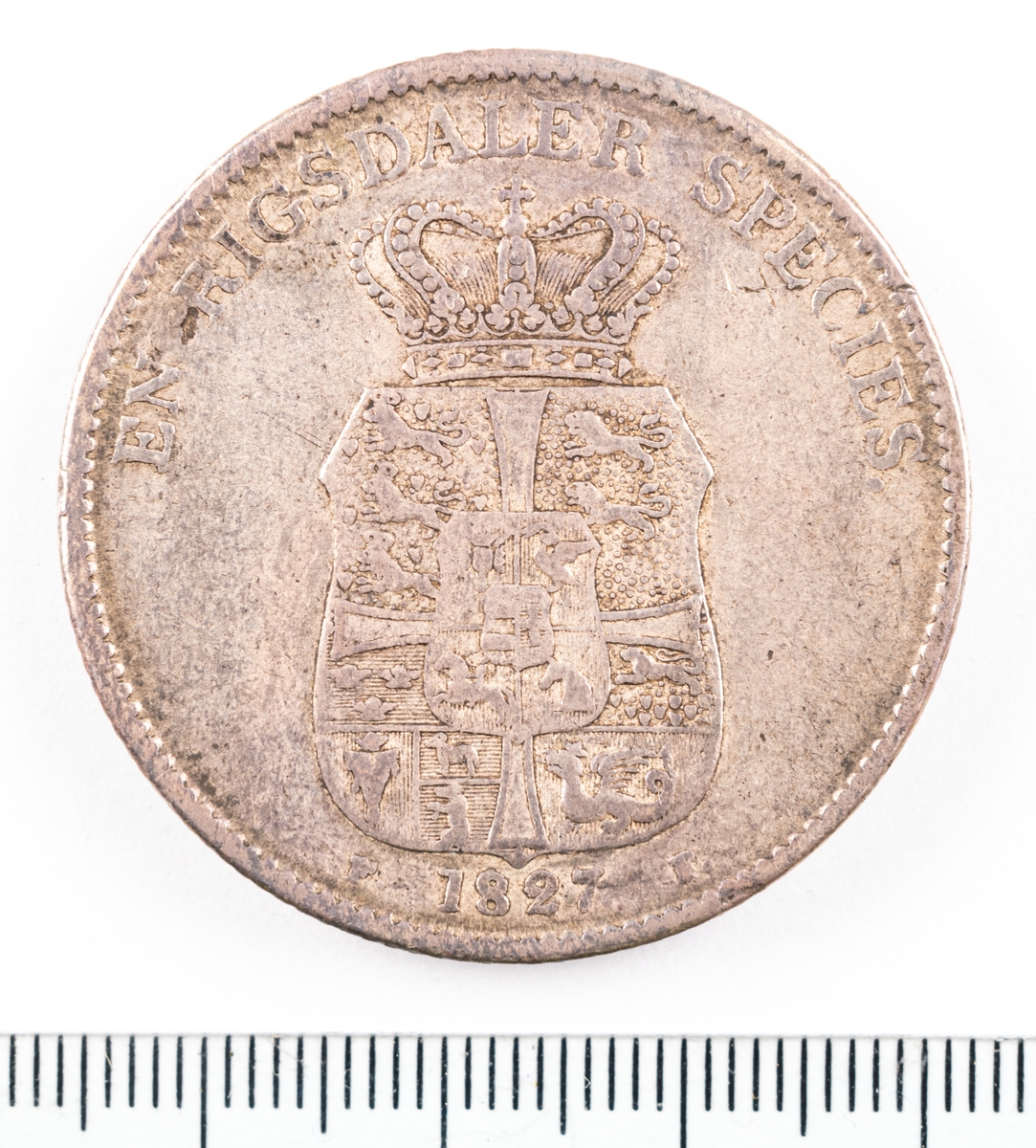 Mynt, Danmark, 1827, 1 Rigsbankdaler.