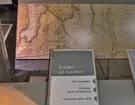 Stadshistoriska utställningen i arkivhuset. Reproduktion av situationsplan över Jönköping år 1625 av Heinrich Thome. Originalkarta i Krigsarkivet.