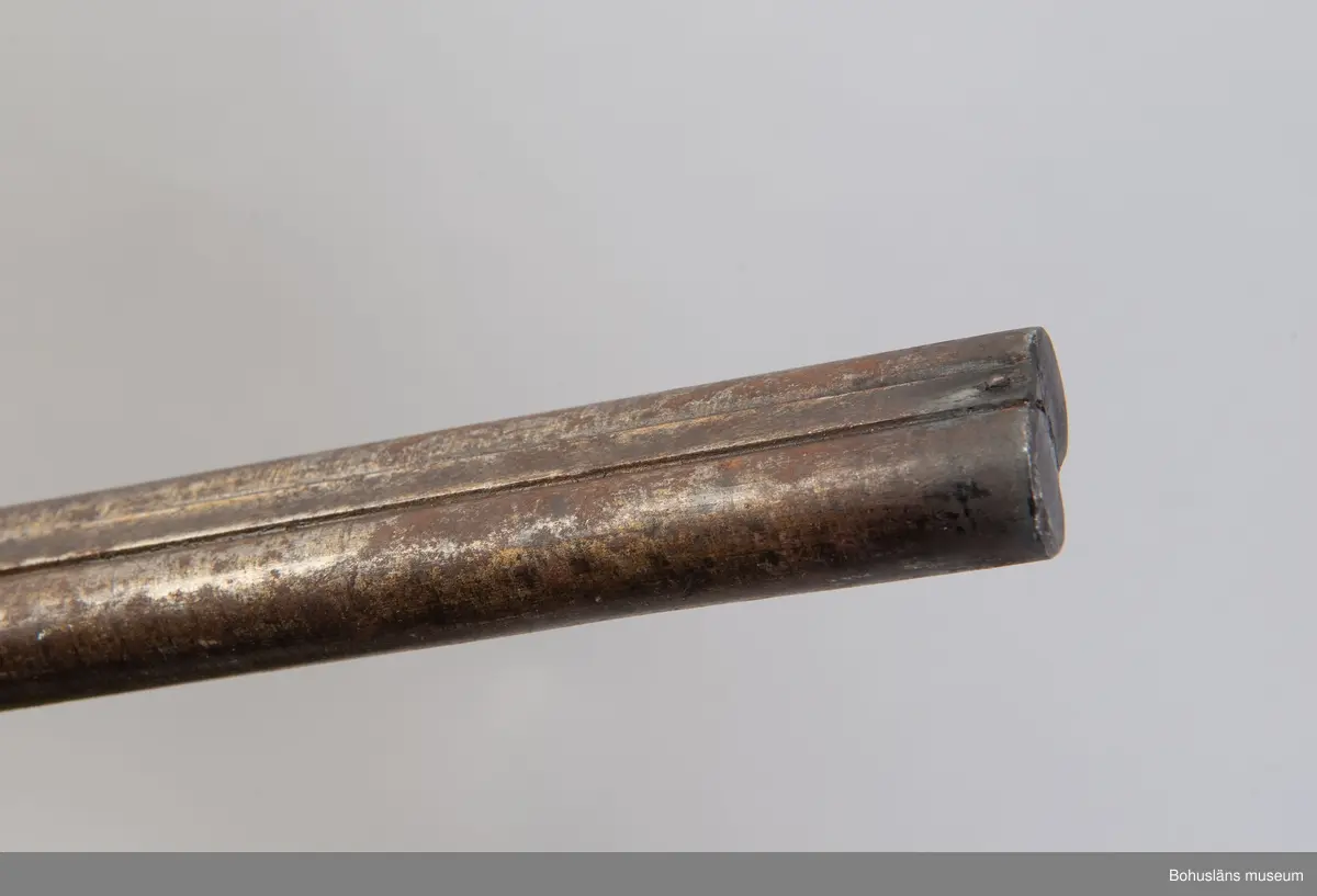 Kulgevär Remington, kaliber 12 mm?
Enkelpipig.  Tolvkalibrigt. Stock av trä. Bakplåt av järn. Bärrem av läder.