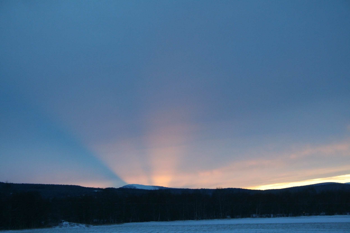 Bjørgan prestegård, solnedgang