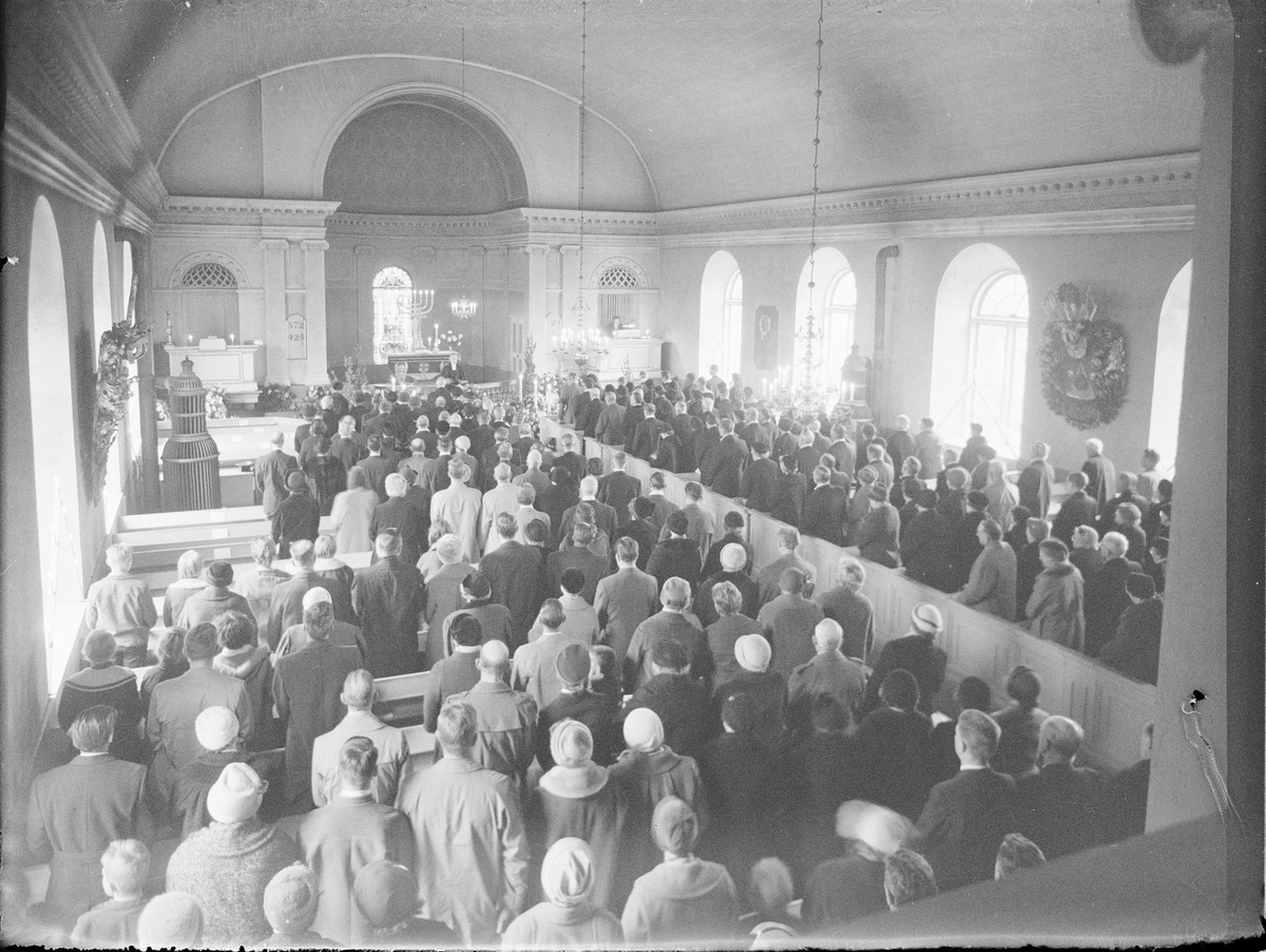 Baron Gustav af Ugglas begravning, Forsmark, Uppland 1960