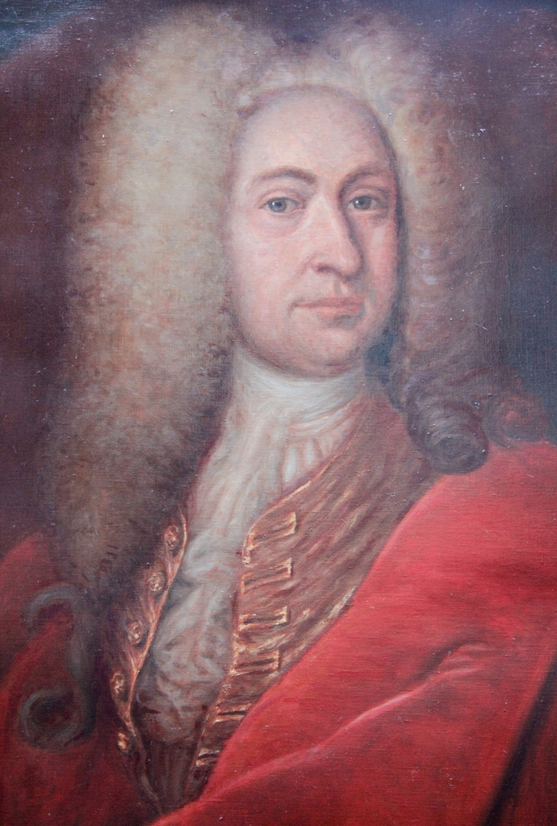2 stk. oljemalerier med portrett av (A) Werner Nilelsen (1625-1695) og  (B) Helvig Christensdatter (1653-1692).