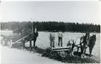 Hubbo sn, Västerås kn, Mälby.
Vägarbete vid Tillberga kvarn, 1938.